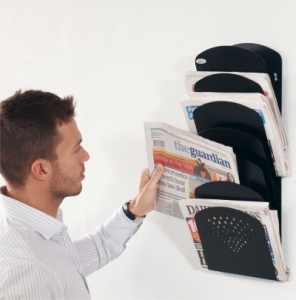 Steel 7 Packet Wall Mounted Literature Rack